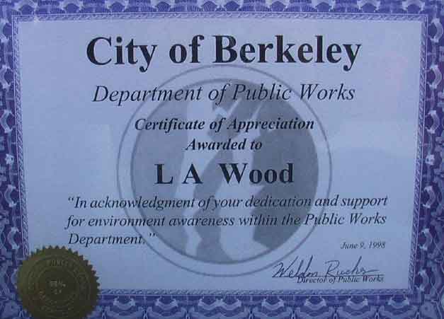 Berkeley public worls citizen award